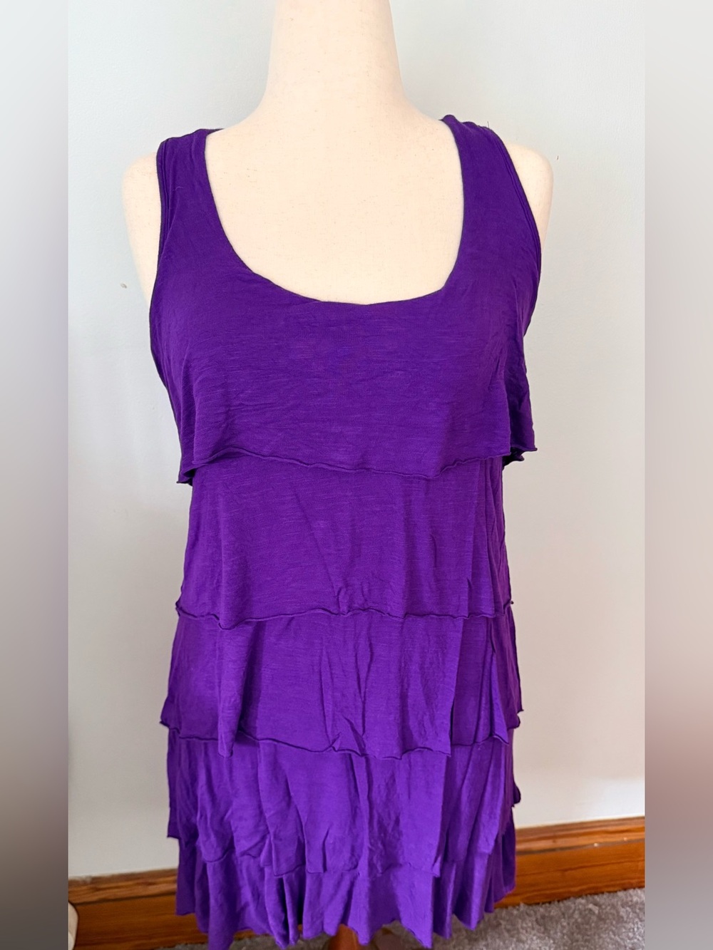 Pretty Purple Summer Sleeveless Dress